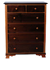 Prairie Baby Dresser, Walnut and Cherry Hardwood, Natural Finish